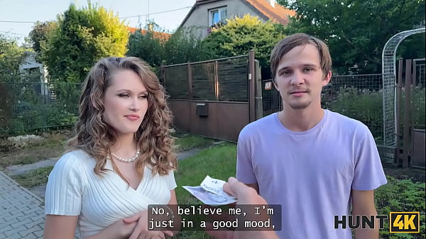 Download Video - HUNT4K&period; Sexy babe Una Fairy was picked up by a stranger and was showing her tits on front of BF