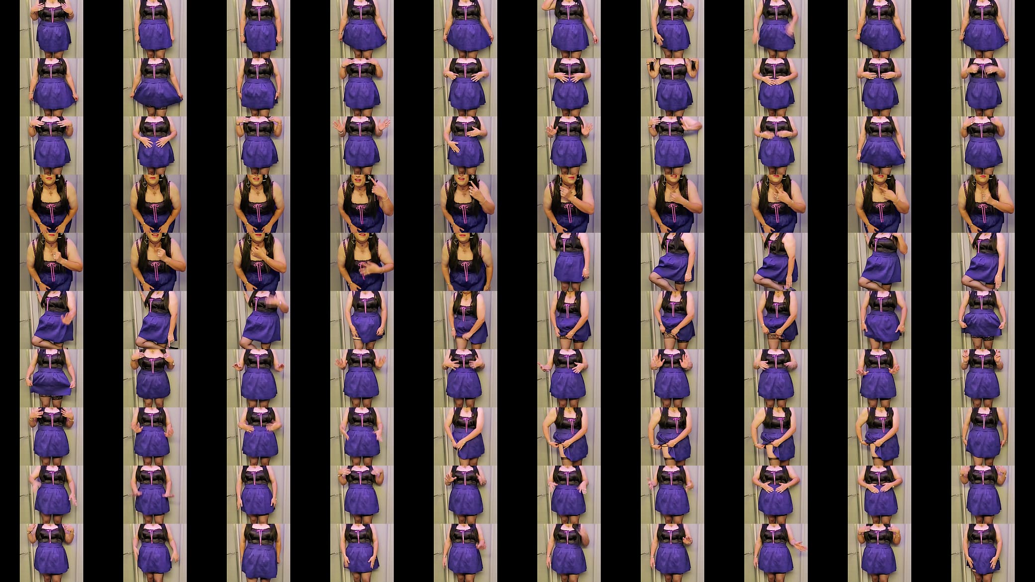Black &amp; Blue With A Touch Of Bright Purple Outfit Video... 预览图