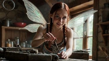 Young Fairy gets horny seeing this guy's hard cock - AI Generated Content