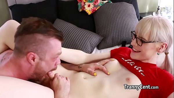 Download Video - Skinny tgirl blonde fucked deep