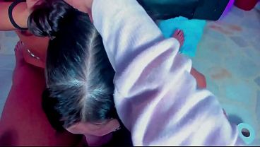 Double blowjob POV - deepthroat