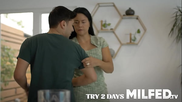 Latina Step Mom Seduces her Step Son in the Kitchen