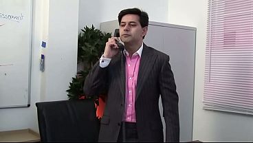 Stacey Saran And Chloe Delaure Fuck The Boss In The Office