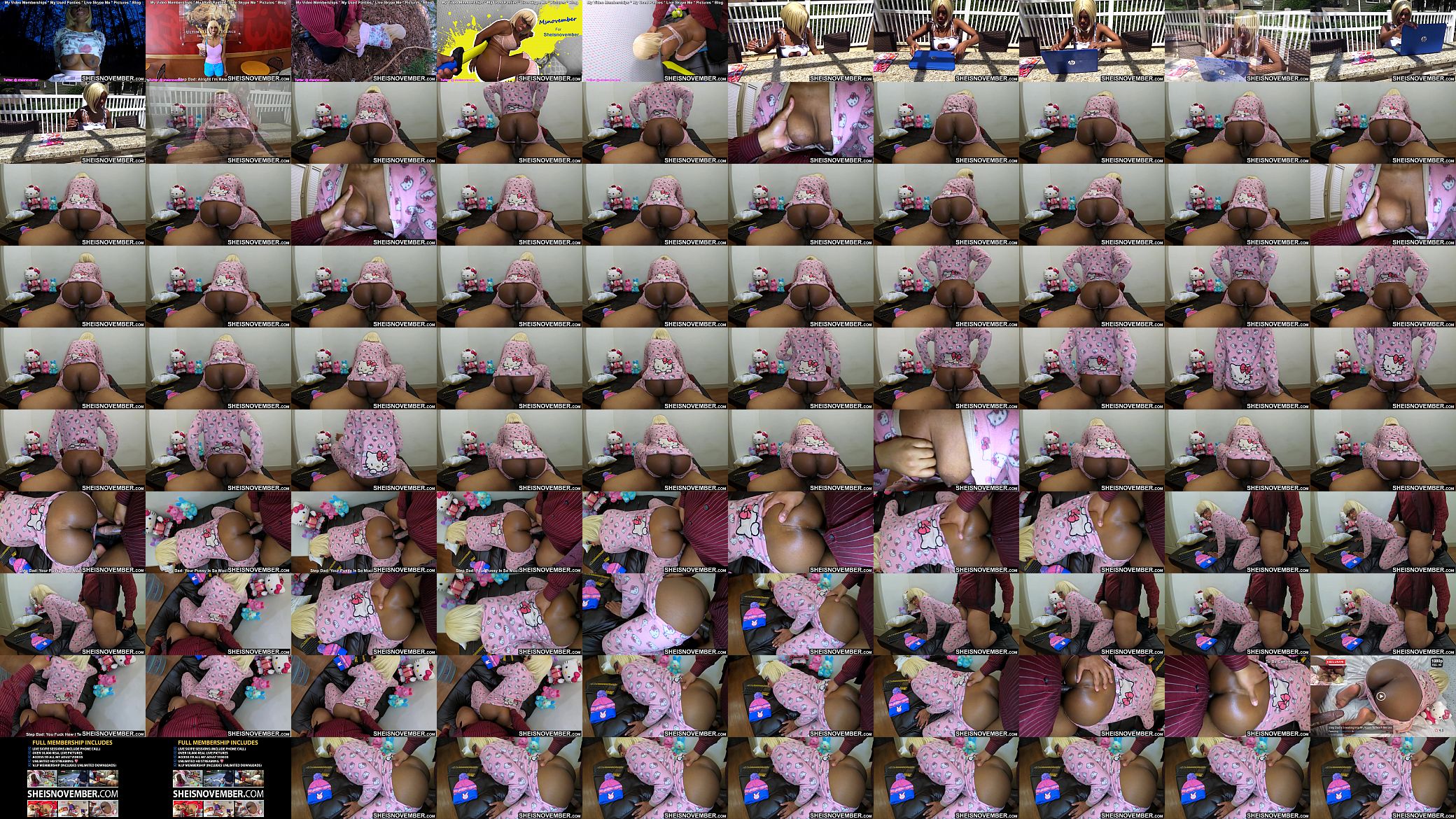 HD Step Dad Teach Me Sex, While Step Mom Is Away, Young Black Step Daughter Sheisnovember Learning Hardcore Cowgirl And Rough Doggystyle Wet Pussy Fucking From His BBC, In Hello Kitty Back Drop Onsie, Taboo Fauxcest By Msnovember 预览图