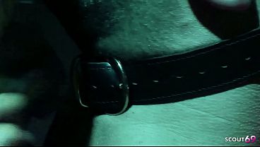 Domina MILF with big round Ass give fixed slave Guy with long Cock a Femdom Fuck