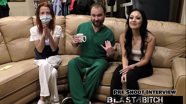 Blaire Celeste Gives Two Blowjobs Before Getting Blasted With Cum, Nurses POV