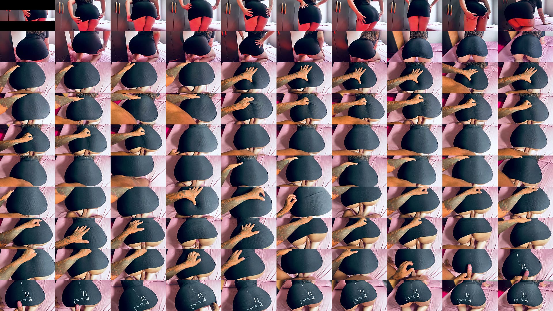 Amateur Doggystyle Sex, Cum on Her Black Dress and Huge Ass 预览图