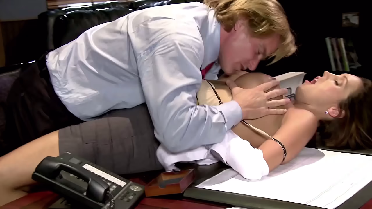 The Boss Takes His Busty Secretary on the Desk