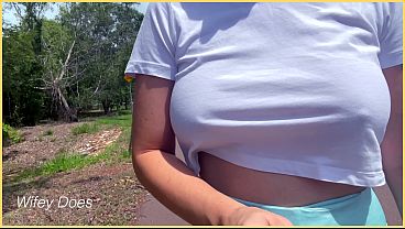 Perfect Braless Tits in Public