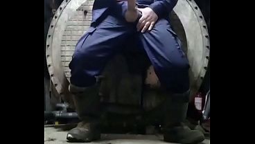 Big meaty delicious cock of a Russian worker!