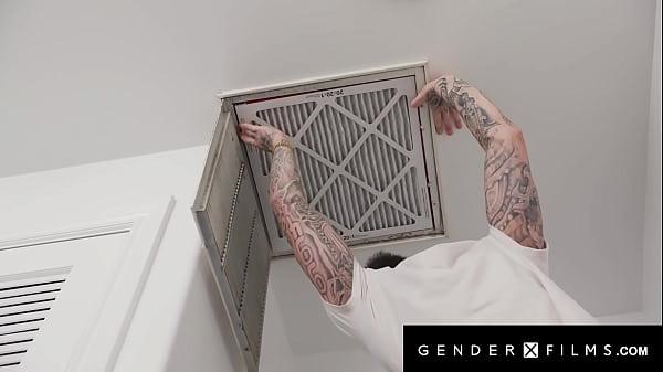 Trans Latina & Ebony GF Spitroast Tatted Cock - Kasey Kei, Lola Morena - GenderXFilms