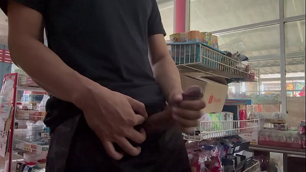 Download Video - Jerk off in shop cum in public&period;