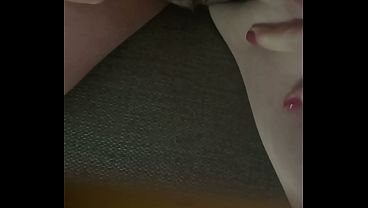 Sneak peek up my dress while I play with my wet pussy at work