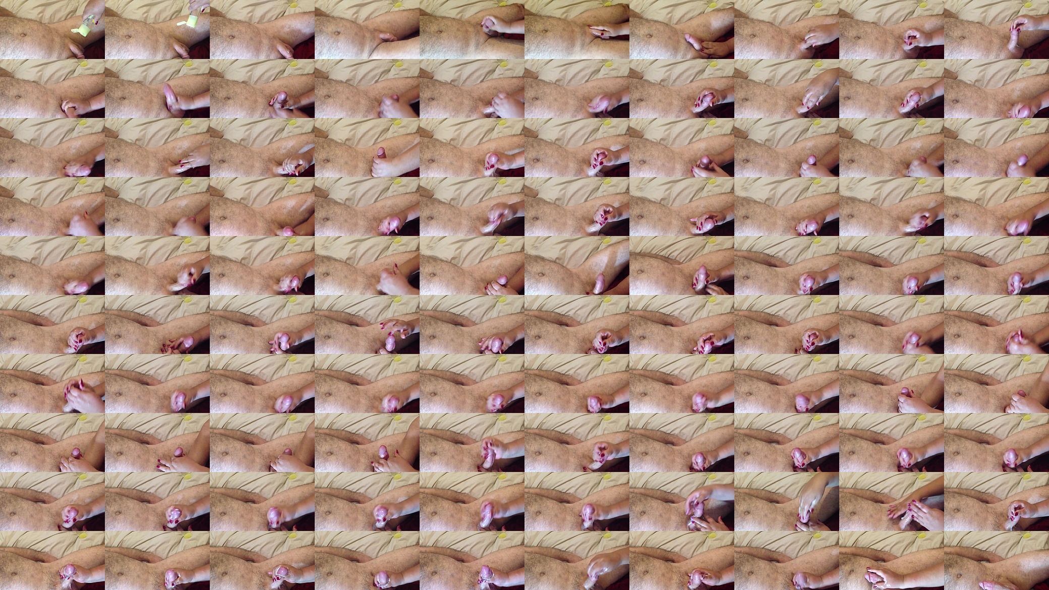 Wife with red nails full handjob  milking huge cumshot 预览图