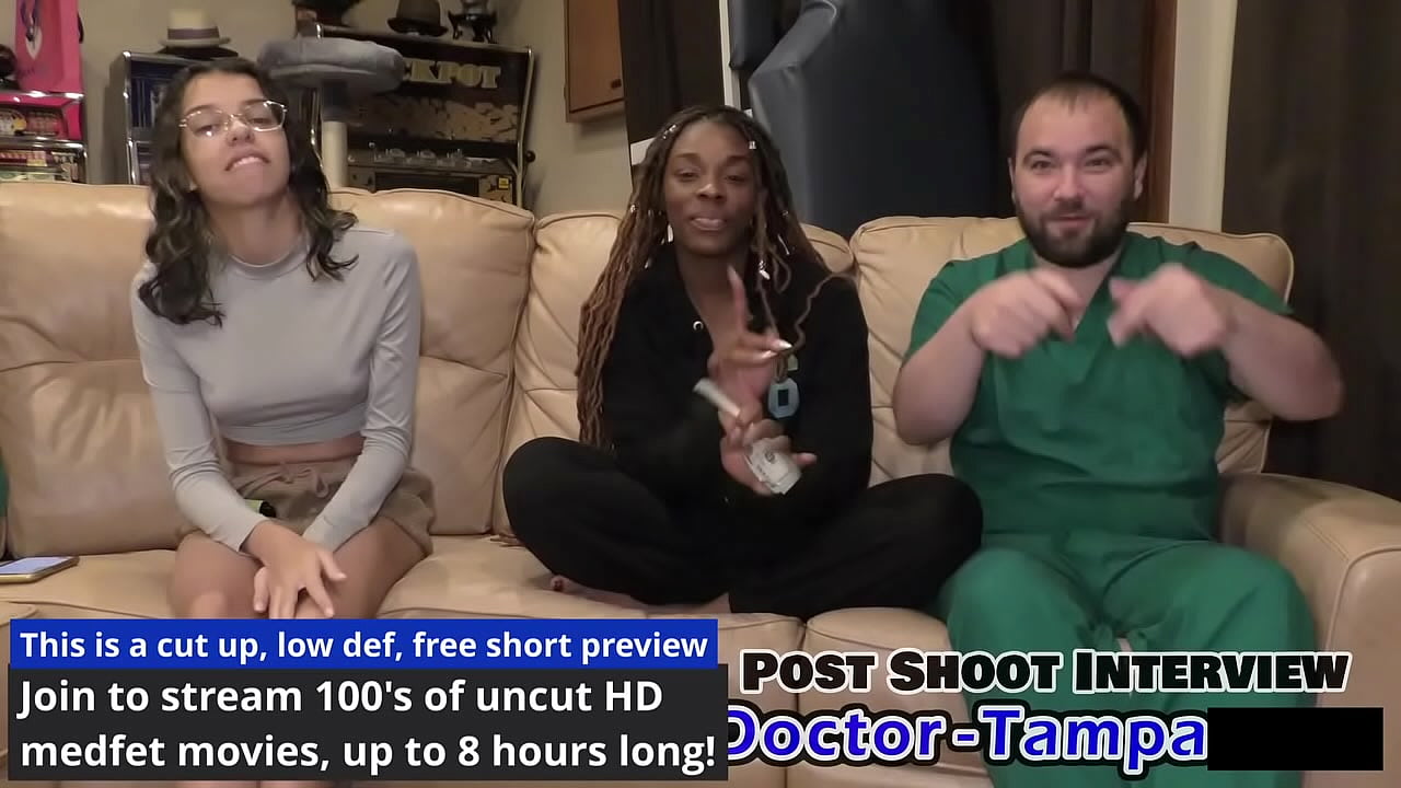 Dr. Tampa - Estudiantes en prácticas - Giggles
                       black tattoo glasses latex POV nurse humiliation gloves toes medical toe sucking long hair ass spreading shaved pussy hair behind the scenes bts muchos negros
