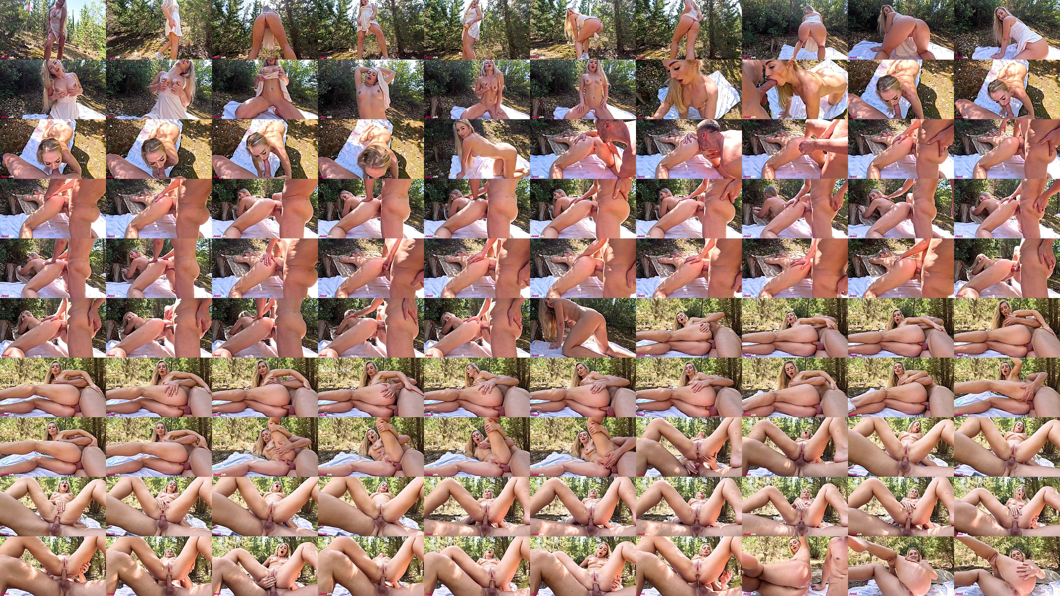 BEST ANAL Poses in Forest with Cum in Ass and Deep Fuck in all holes JessiJek 预览图