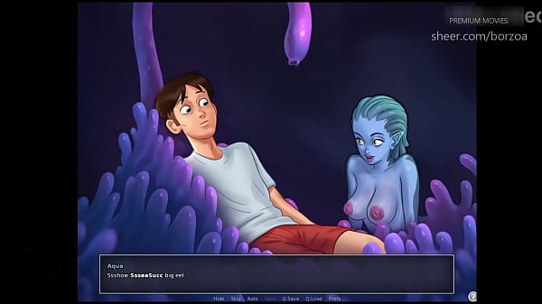 Aqua horny teen uses super slimy tentac1e sucker 2.0  to make big dick dry in epic hentai style. Sucker Vacuums sperm till every single drop. (Summertime Saga - Aqua   Orc)