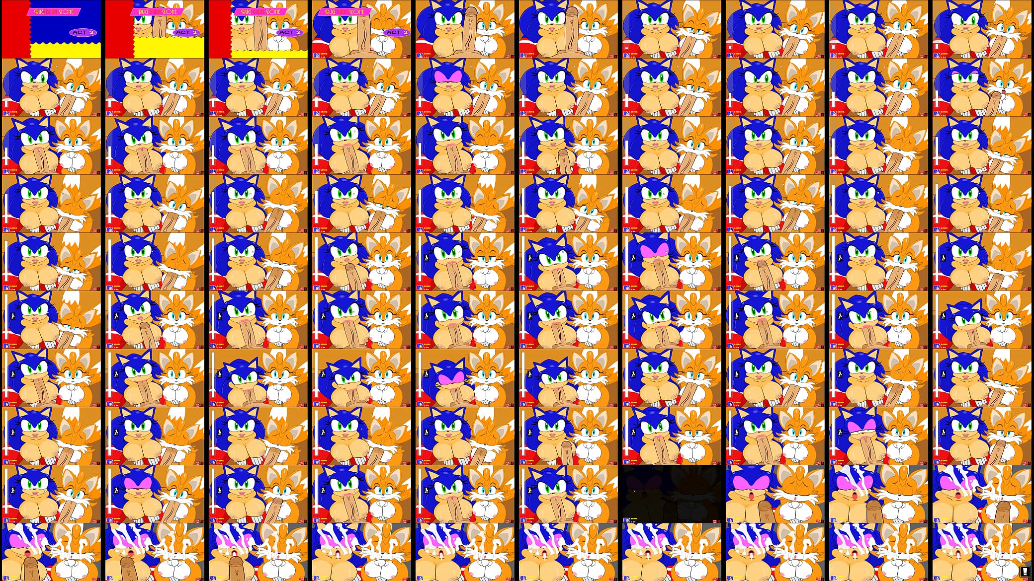 Sonic and Tails sucking a Big Cock 预览图