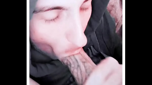 Self-sucking of a beautiful tattooed cuck. Best...