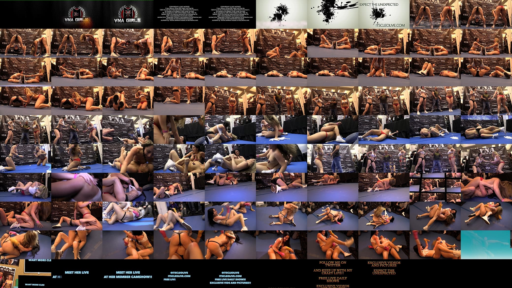 Hot Babes Cleo &amp; Carmen Valentina Wrestling! 预览图