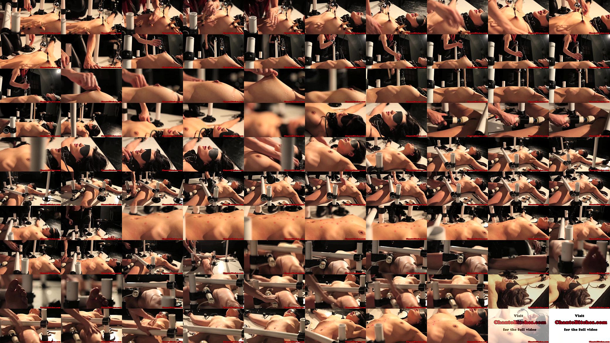 Lezdoms nipple and wax punishment on sub 预览图