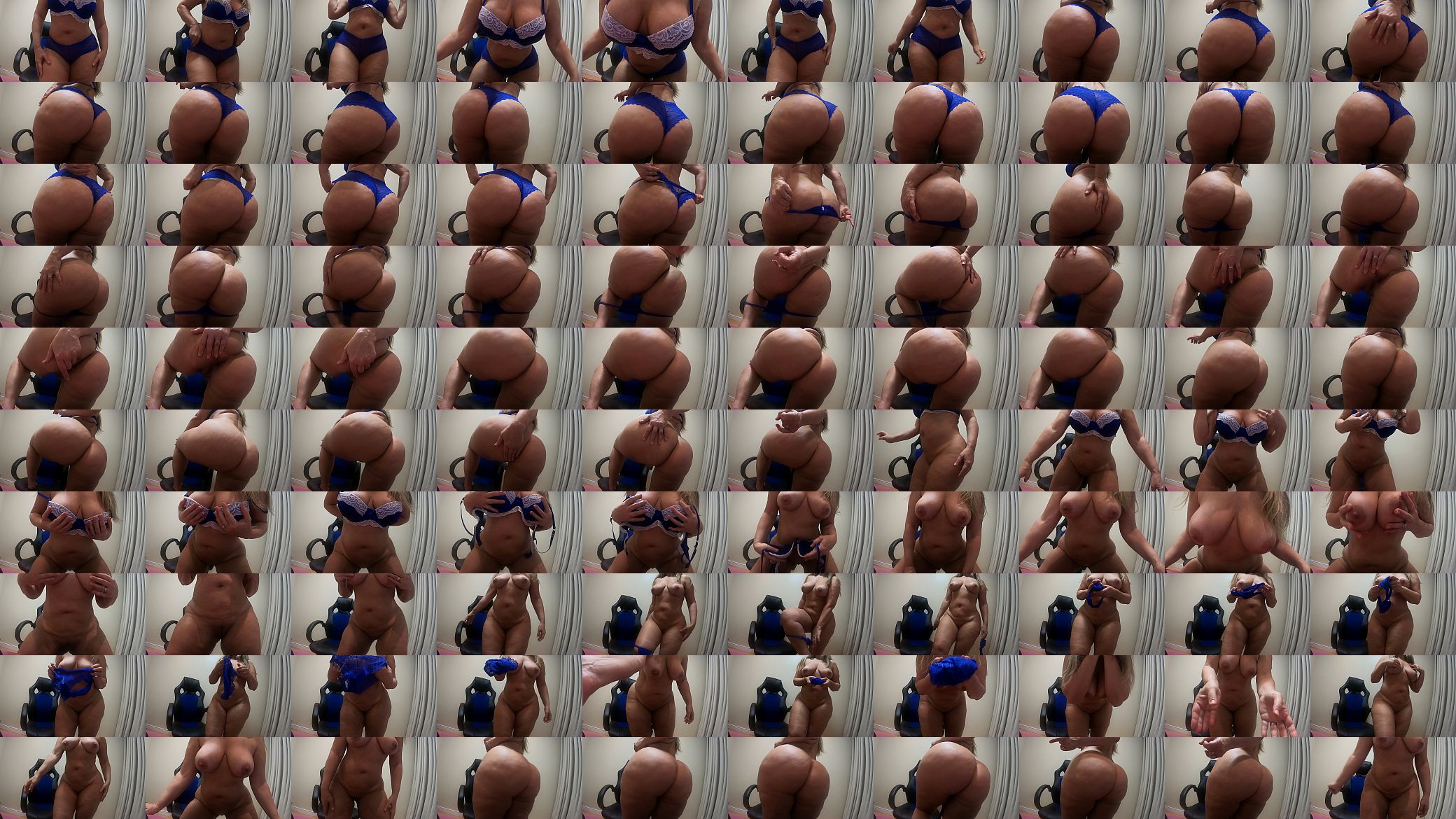 sensualizando e rebolando seu bumbum gigante com langerie azul! 预览图