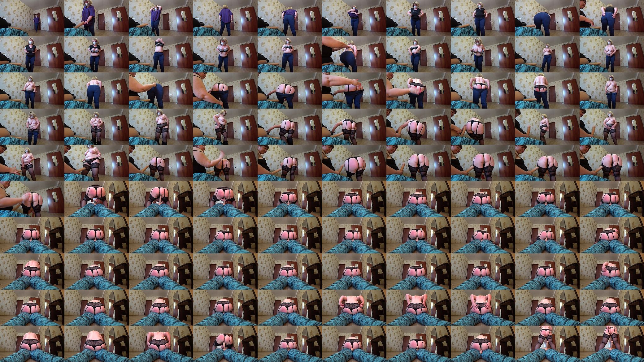 Mature milf shows a striptease and jumps on a lesbian in a pose a cowgirl, a huge strapon in a hairy pussy and chic shapes bbw. 预览图