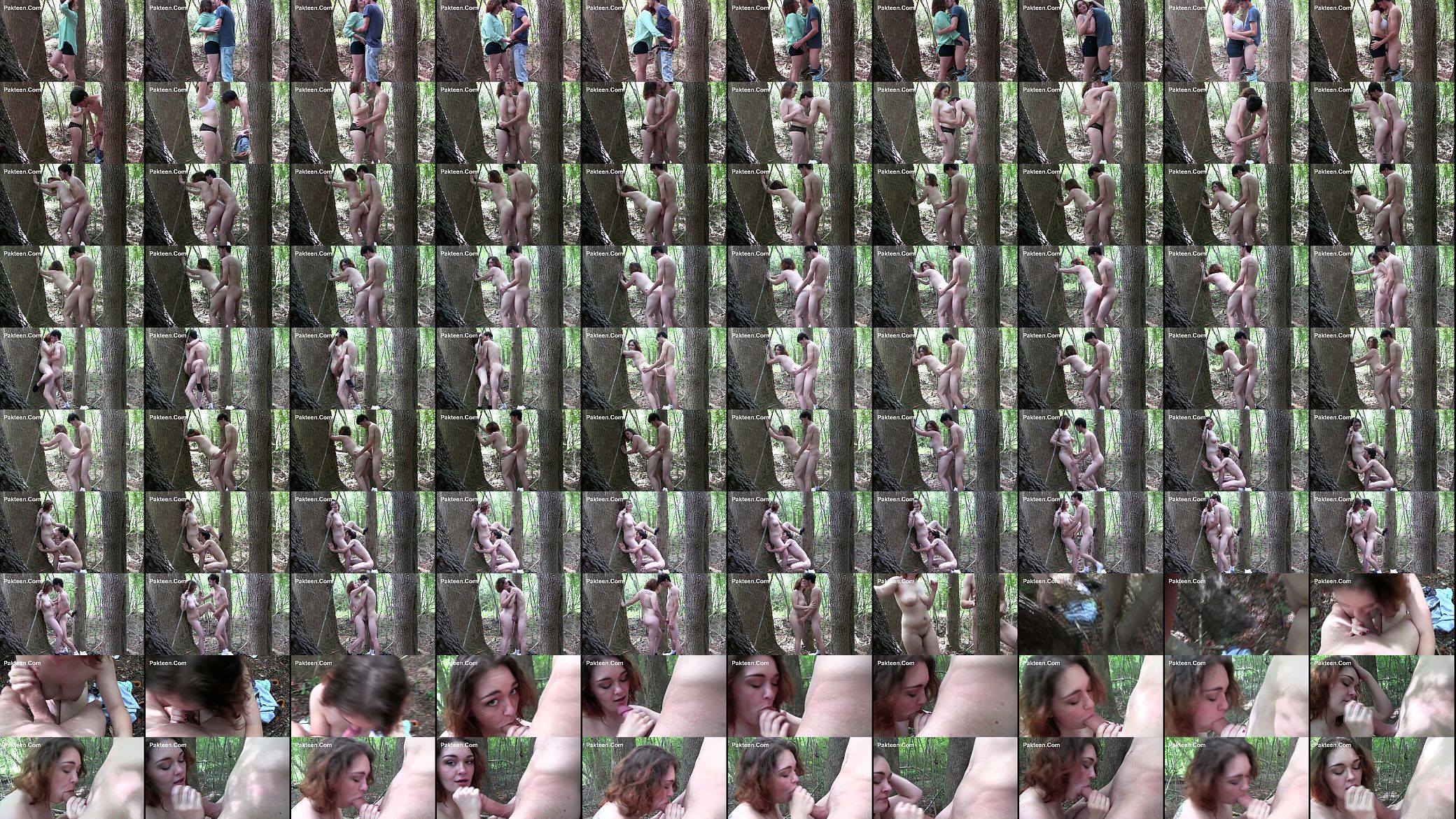 Couple fucking outdoors in the woods 预览图