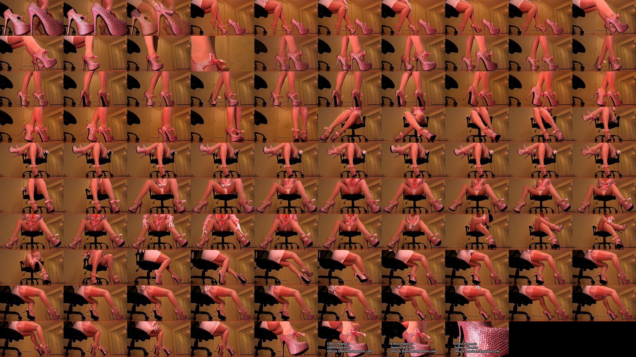 Erotic hypnotist trancing slaves with pink heels 预览图