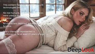 I fucked my lonely neighbor with huge tits in a cozy winter cabin [AI]