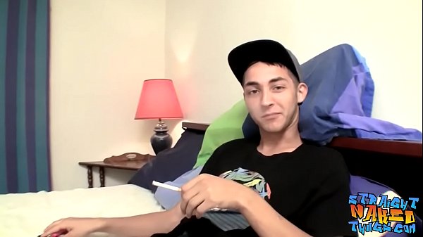 Download Video - Twinky guy toying his long hard cock until its cumming time