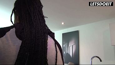Download Video - Slim Curvy Ebony Latina Teases His Cock on the Street&comma; Goes Home to Fuck Him&period;&period;&period; Can't Stop Smiling at His Dick