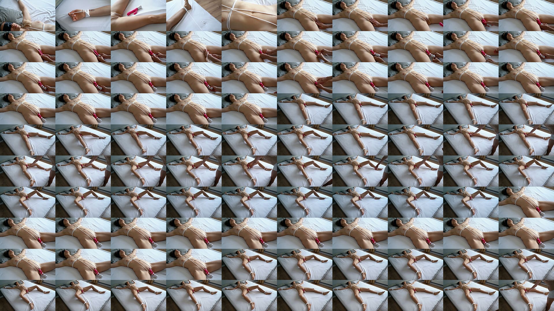 Bed Tied Girlfriend Cum Twice With Vibrator In Her Sexy Pussy 预览图