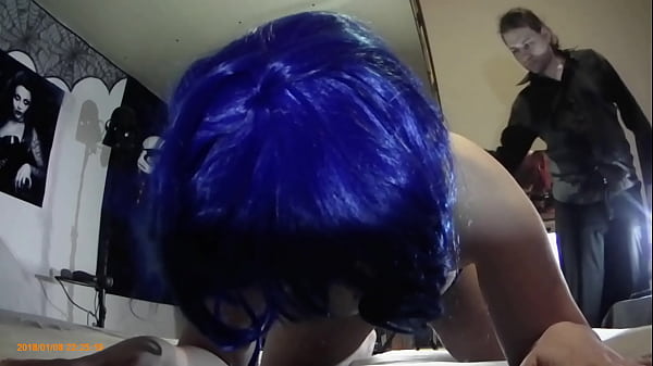 Sub slut painfully moaning from belt spanking HD