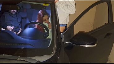 Cuckold leaves wife with her ass out the car window for strangers to fuck her!