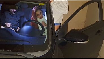 Cuckold leaves wife with her ass out the car window for strangers to fuck her!