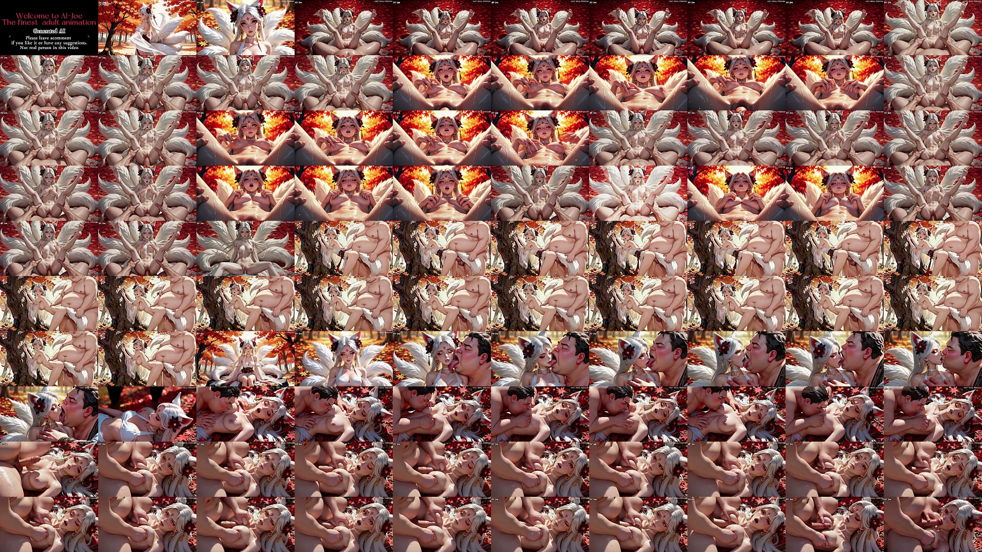 The cute little fox girl, do you like her? By the big fat guy... AI-generated 预览图