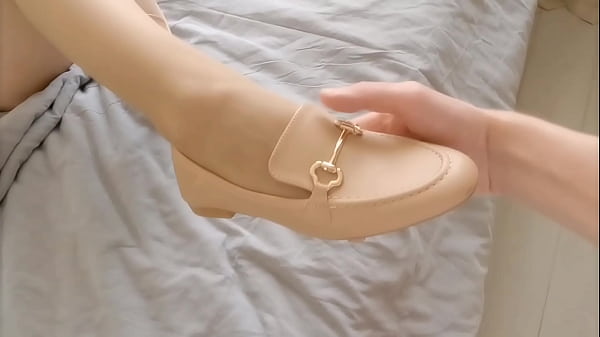 Sex instead of a walk, fucked girlfriend in nude pantyhose and cute shoes