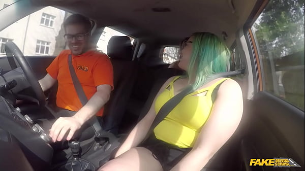 The SEX PARTY test for a orgy newbie with BBW - Fake Driving School