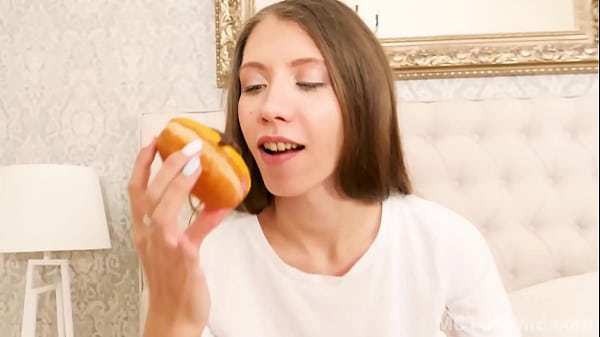 Perfectly innocent-looking Stephanie Moon touches herself in this video