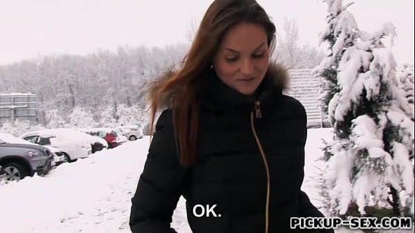 Eurobabe Barbara Bieber flashes her tits and fucked in public