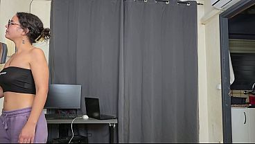 He fucks her hard and cums all over her mouth