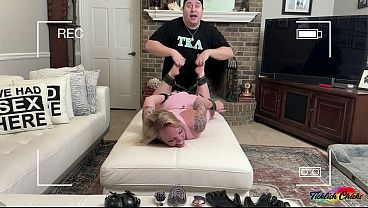 TICKLISH CHICKS - Kelli Gets Put in a Strict Hogtie for Intense Tickling Games