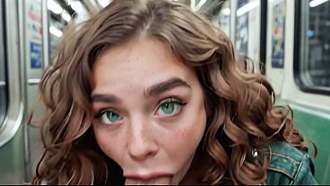 French girl gets fucked in the New York subway - AI Interactive Video
