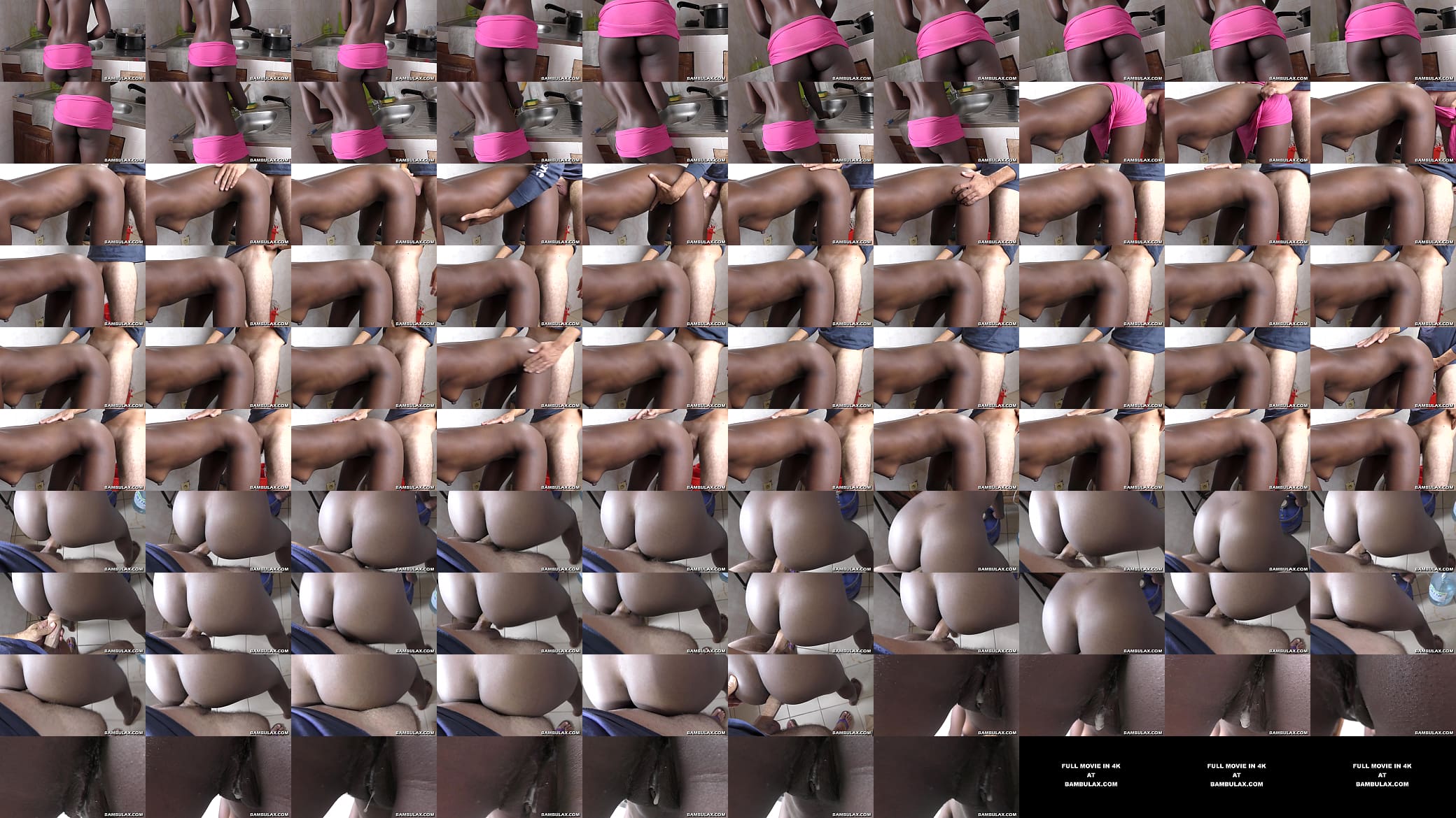 Submissive black housemaid fucked in the kitchen 预览图