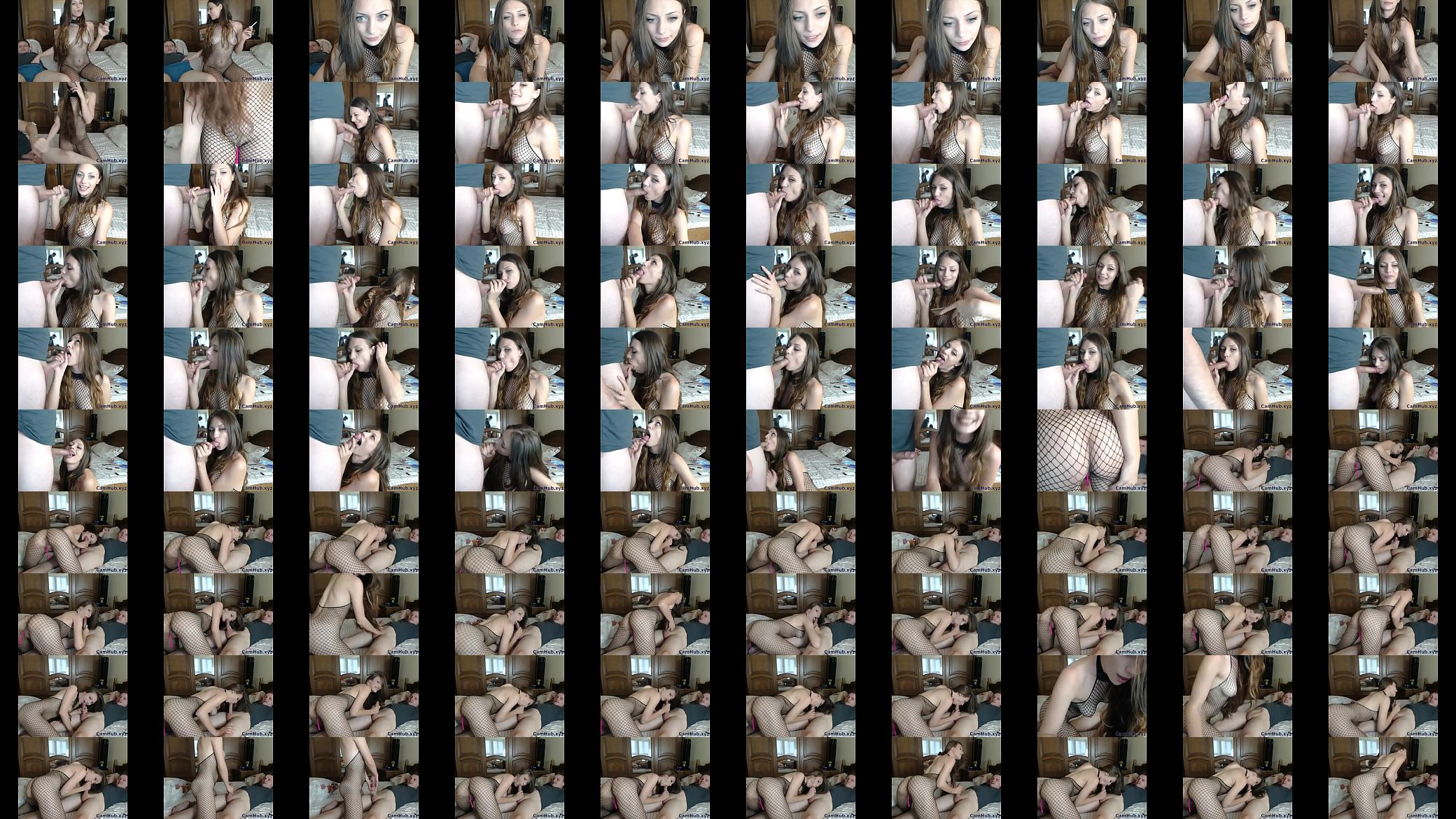Camgirl in fishnet sucking and smoking 预览图