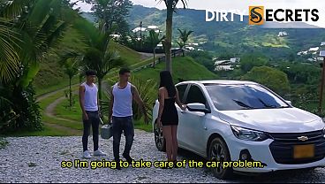 LIL TIMY AND I CONVINCED A STRANGER TO FUCK HER WHILE WE REPAIRED HER CAR.