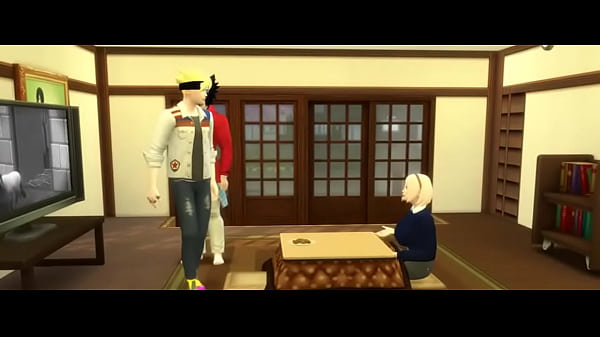 Naruto Boruto Cap 4 Boruto goes to sarada's room to watch porn on the computer and sakura helps him with a blowjob then sara joins them for a threesome