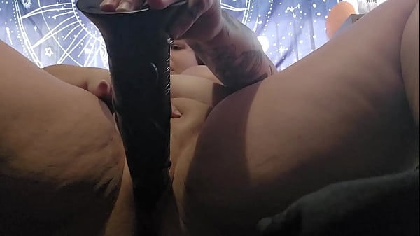 Hairy Pussy Teasing, Followed by Dildo Play Inside Pantyhose