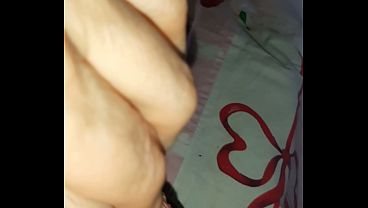 Milf intensely masturbates her hairy pussy